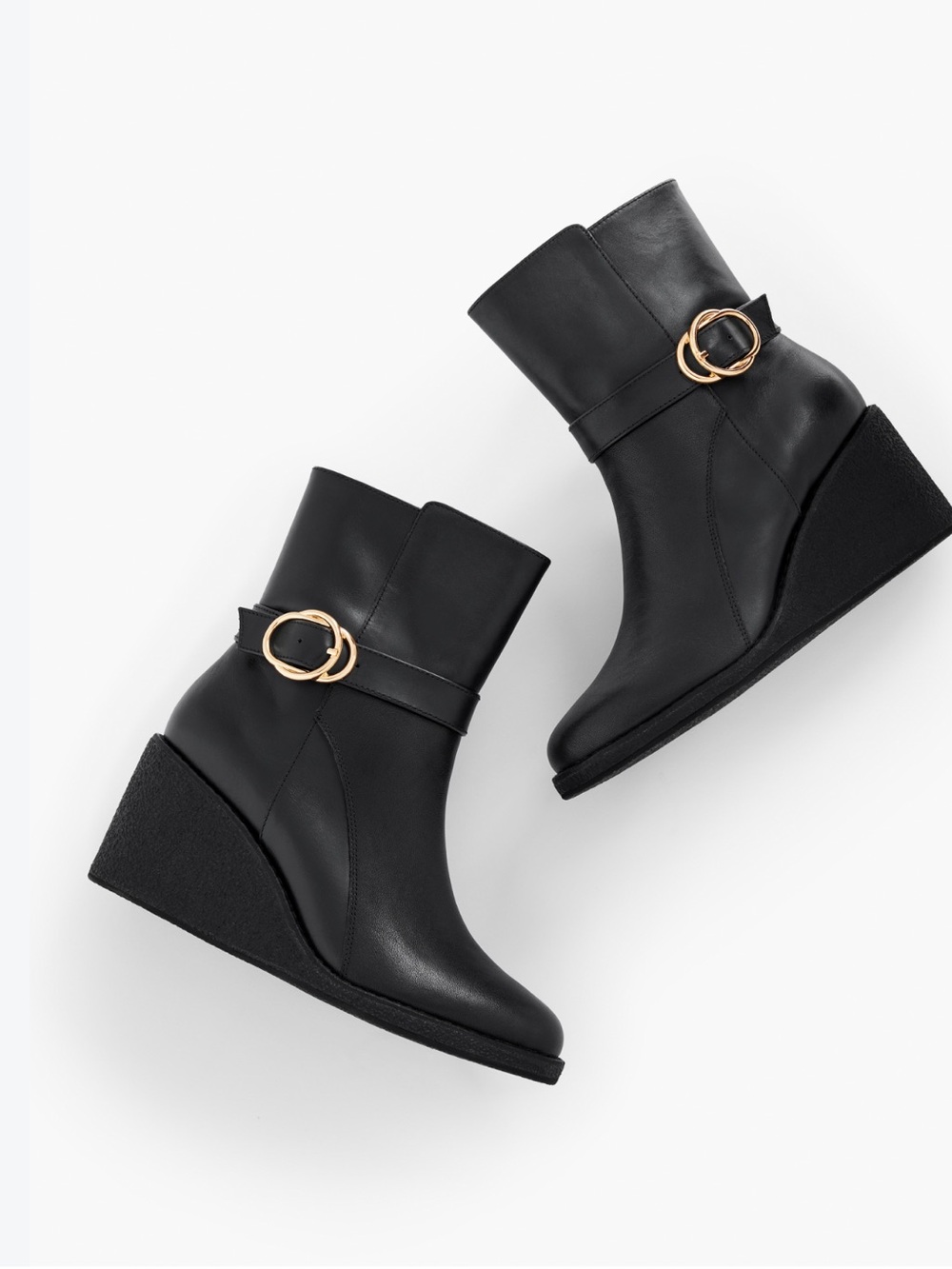 NWOT Talbots Rowan Wedge Bootie with Vachetta Leather